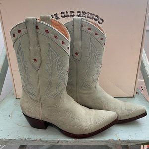 VINTAGE OLD GRINGO Women’s Western Boots in Pastel Green Suede